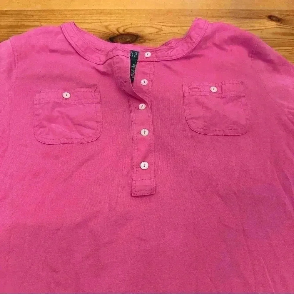 Lauren by Ralph Lauren pink T-shirt women L